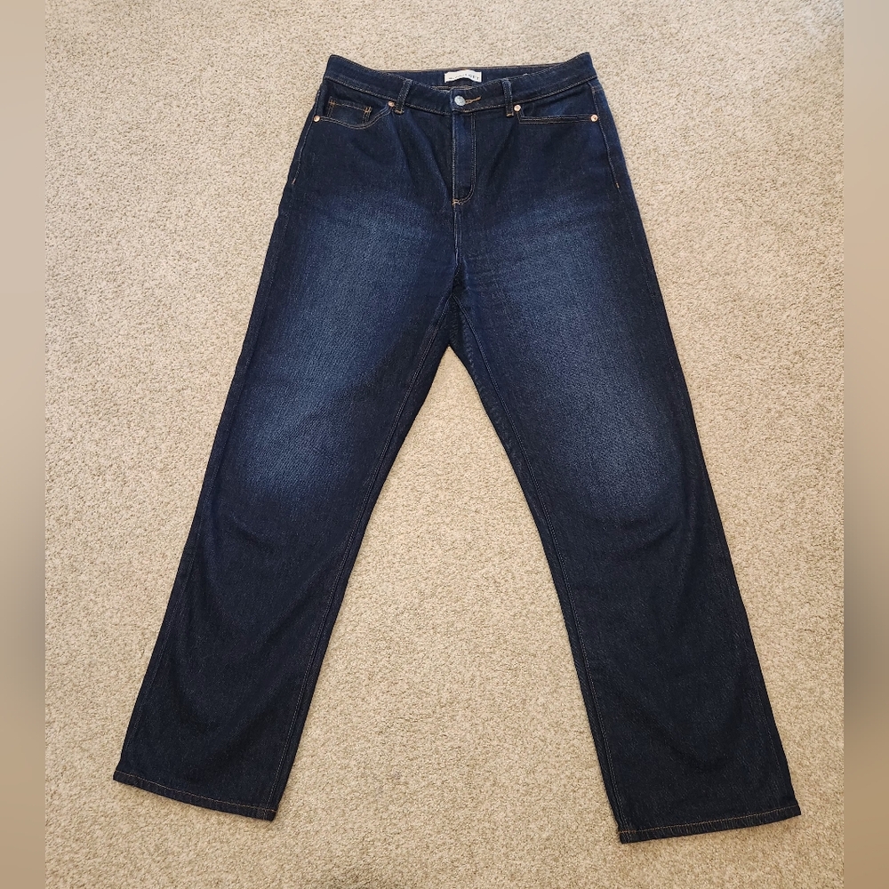 LOFT Women's Deep Indigo Straight Leg Jeans